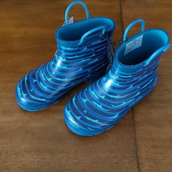 Western Chief Blue Boys Shark Shorty-blue rain boot little kids size 11 NEW W T - Picture 5 of 8